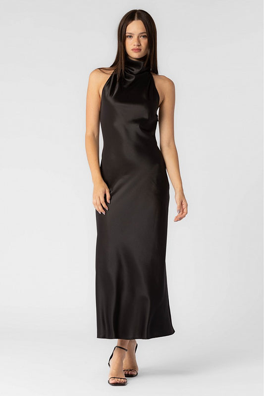 ANGELLA SATIN MIDI DRESS