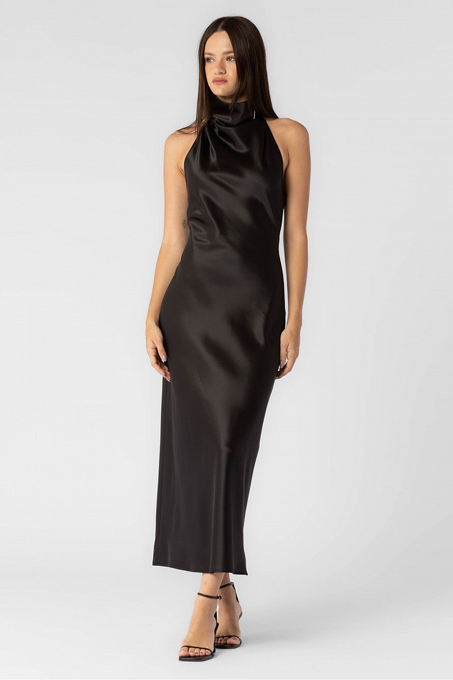 ANGELLA SATIN MIDI DRESS