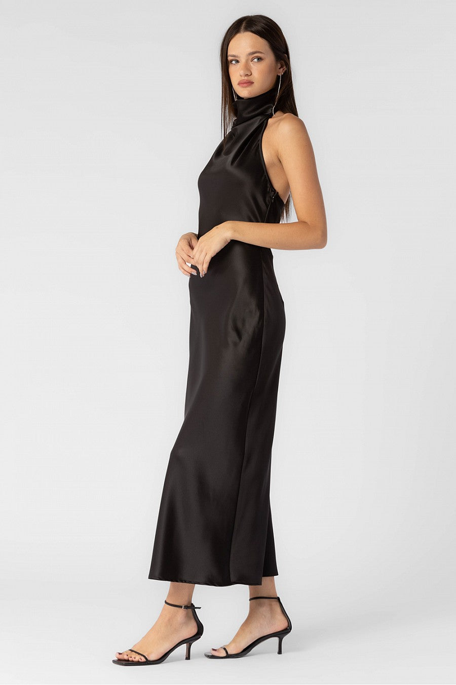 ANGELLA SATIN MIDI DRESS