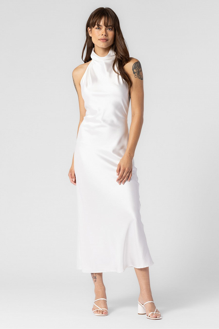 ANGELLA SATIN MIDI DRESS