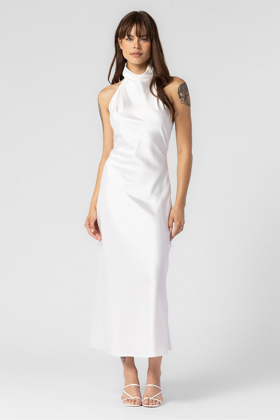 ANGELLA SATIN MIDI DRESS